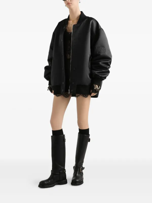 【美品】Dolce & Gabbana ブラック ボンバージャケット サイズ50 Dolce & Gabbana パデッド ボンバージャケット | ブラック | FARFETCH JP