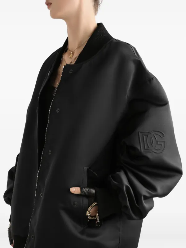 【美品】Dolce & Gabbana ブラック ボンバージャケット サイズ50 Dolce & Gabbana パデッド ボンバージャケット | ブラック | FARFETCH JP