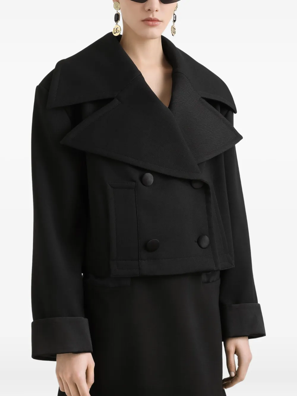 Dolce & Gabbana Jack met dubbele rij knopen Zwart