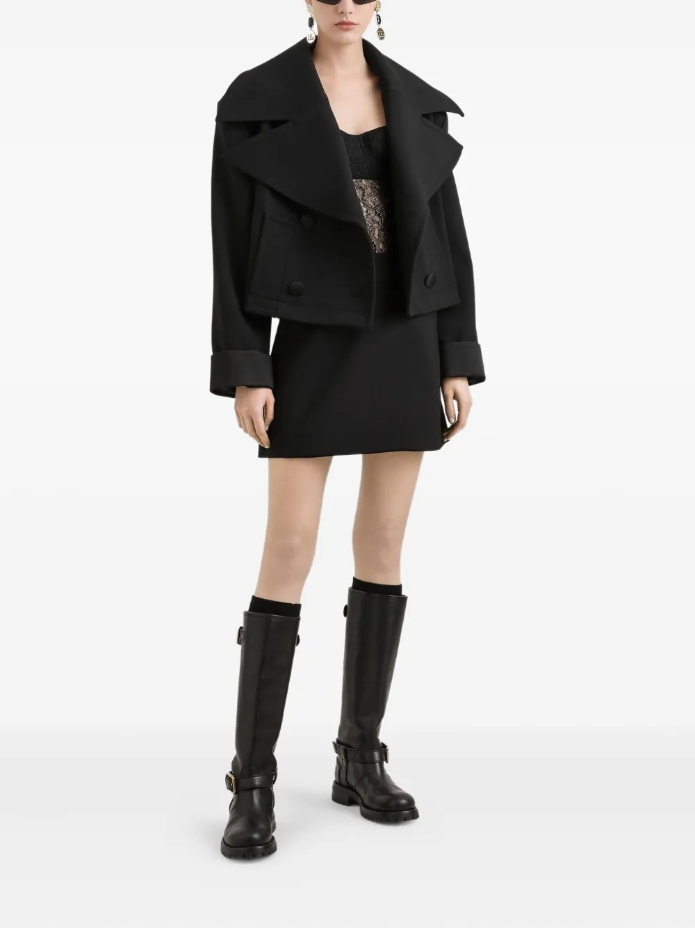 Dolce & Gabbana Jack met dubbele rij knopen Zwart