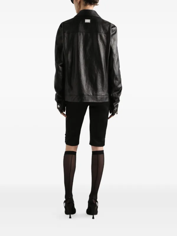Dolce & Gabbana レザージャケット | ブラック | FARFETCH JP