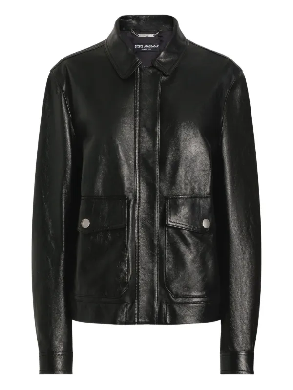 Dolce & Gabbana レザージャケット | ブラック | FARFETCH JP