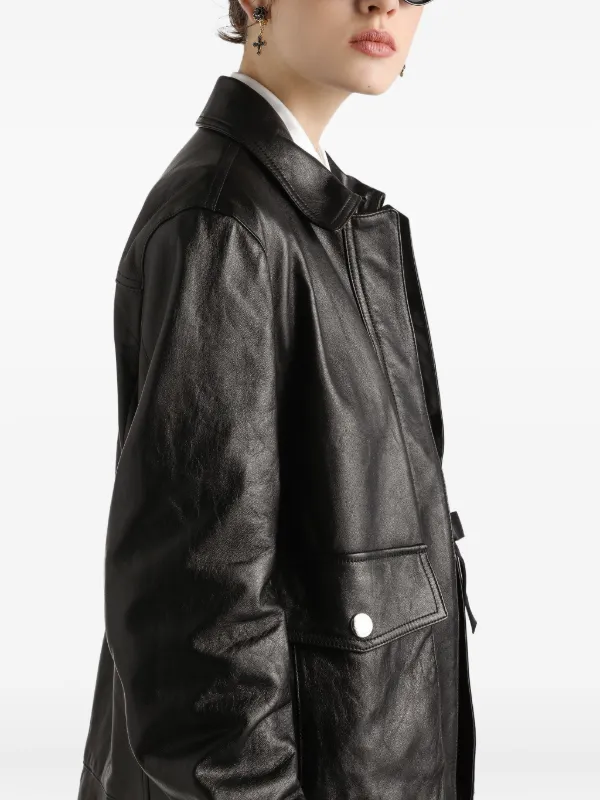 Dolce & Gabbana レザージャケット | ブラック | FARFETCH JP