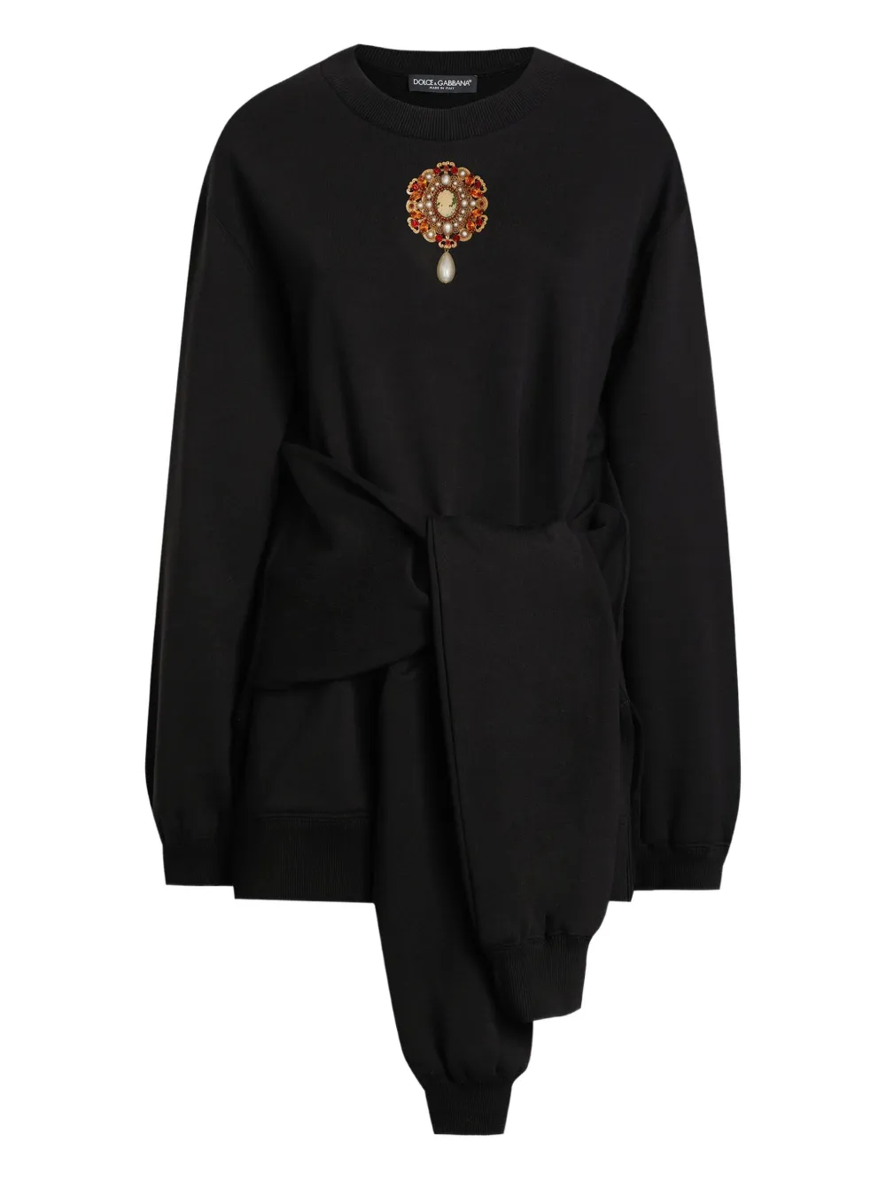 Dolce & Gabbana Linnen mini-jurk Zwart