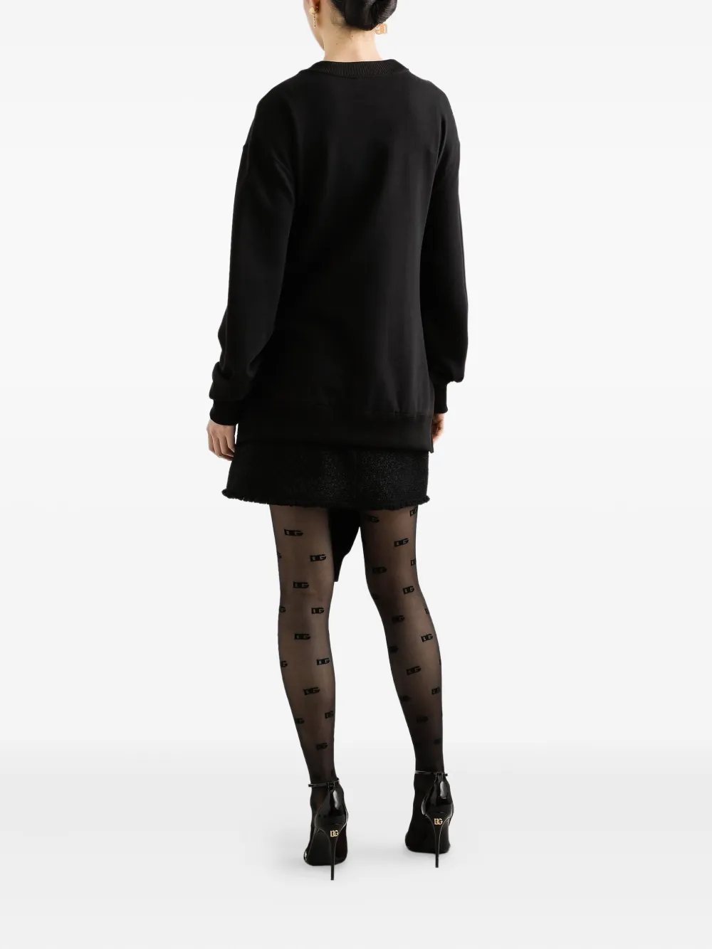 Dolce & Gabbana Linnen mini-jurk Zwart