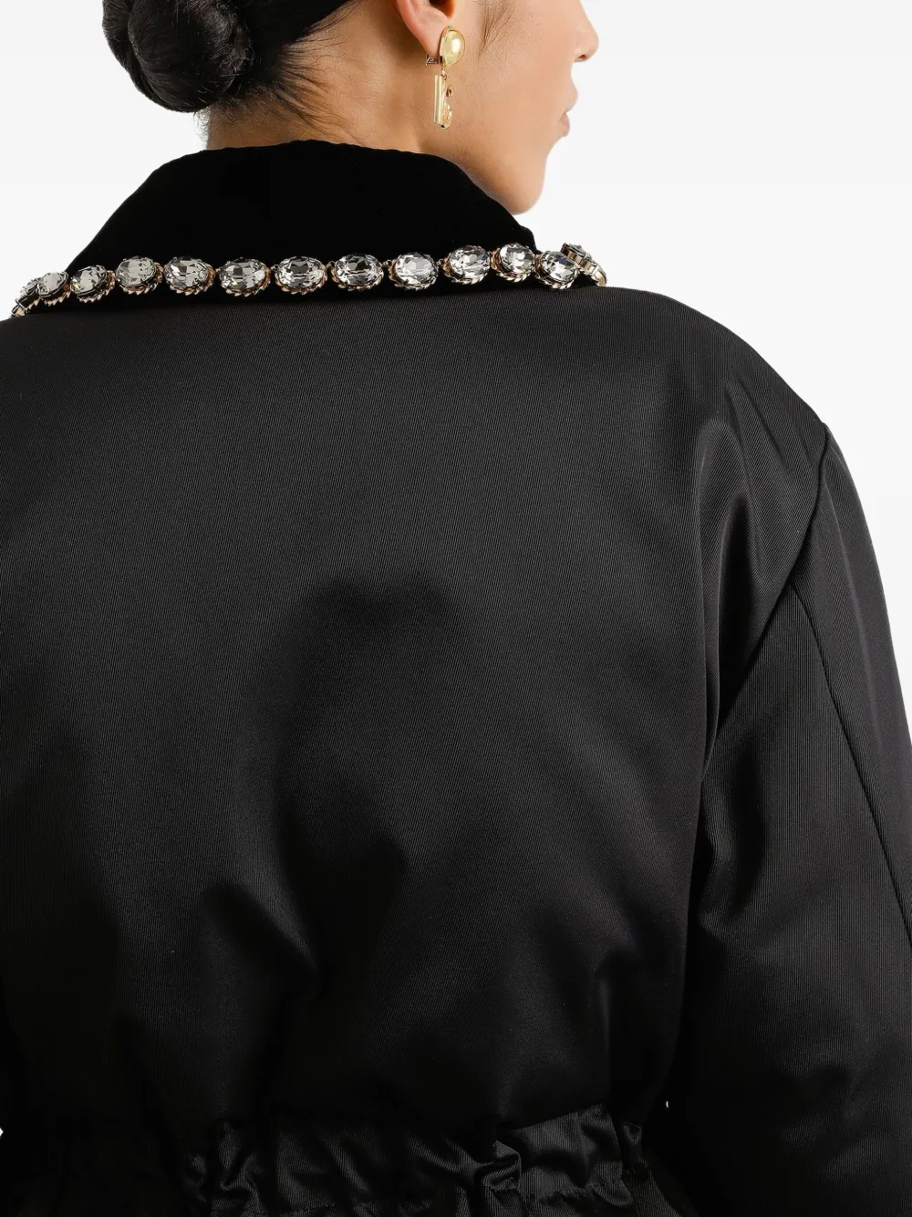 Dolce & Gabbana Embellished-collar Jacket In Black