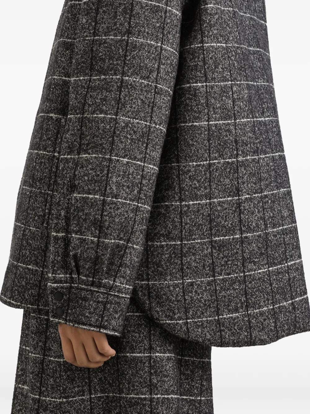 Dolce & Gabbana Geruit jack met ribfluwelen kraag Zwart