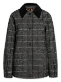 Dolce & Gabbana checked corduroy-collar jacket - Black