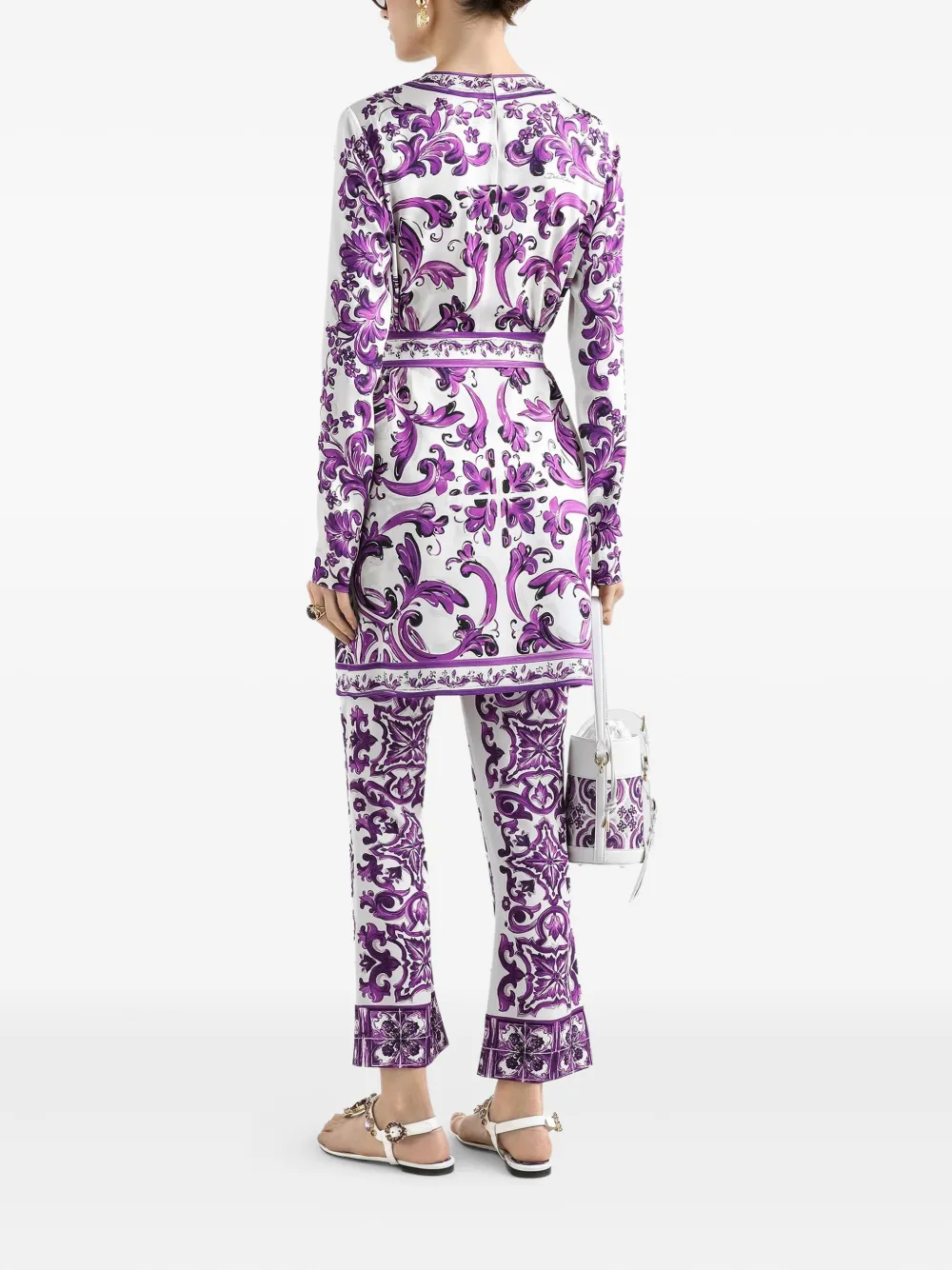 Dolce & Gabbana Broek met Majolica-print Wit