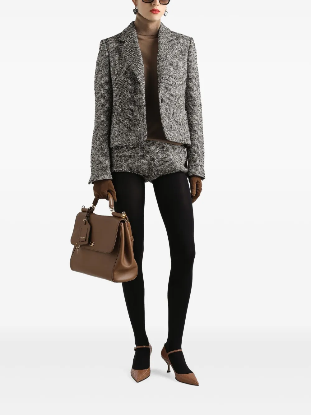 Dolce & Gabbana Tweed ballonshorts Zwart