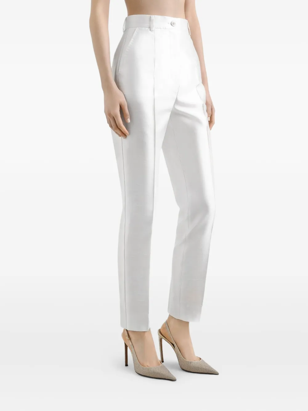 Dolce & Gabbana Zijden broek Wit