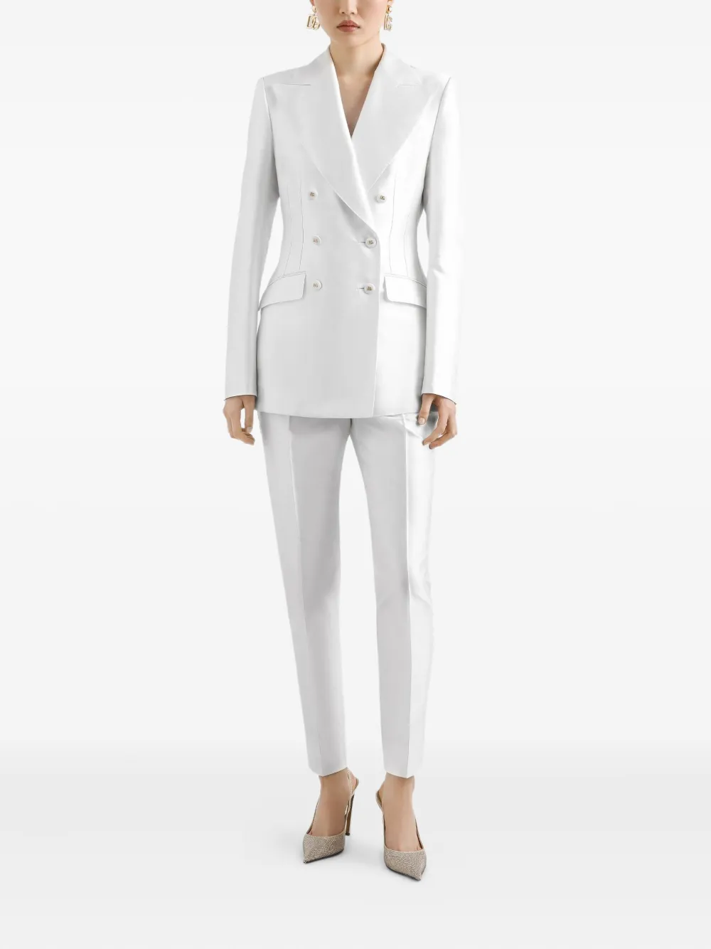 Dolce & Gabbana Zijden broek - Wit
