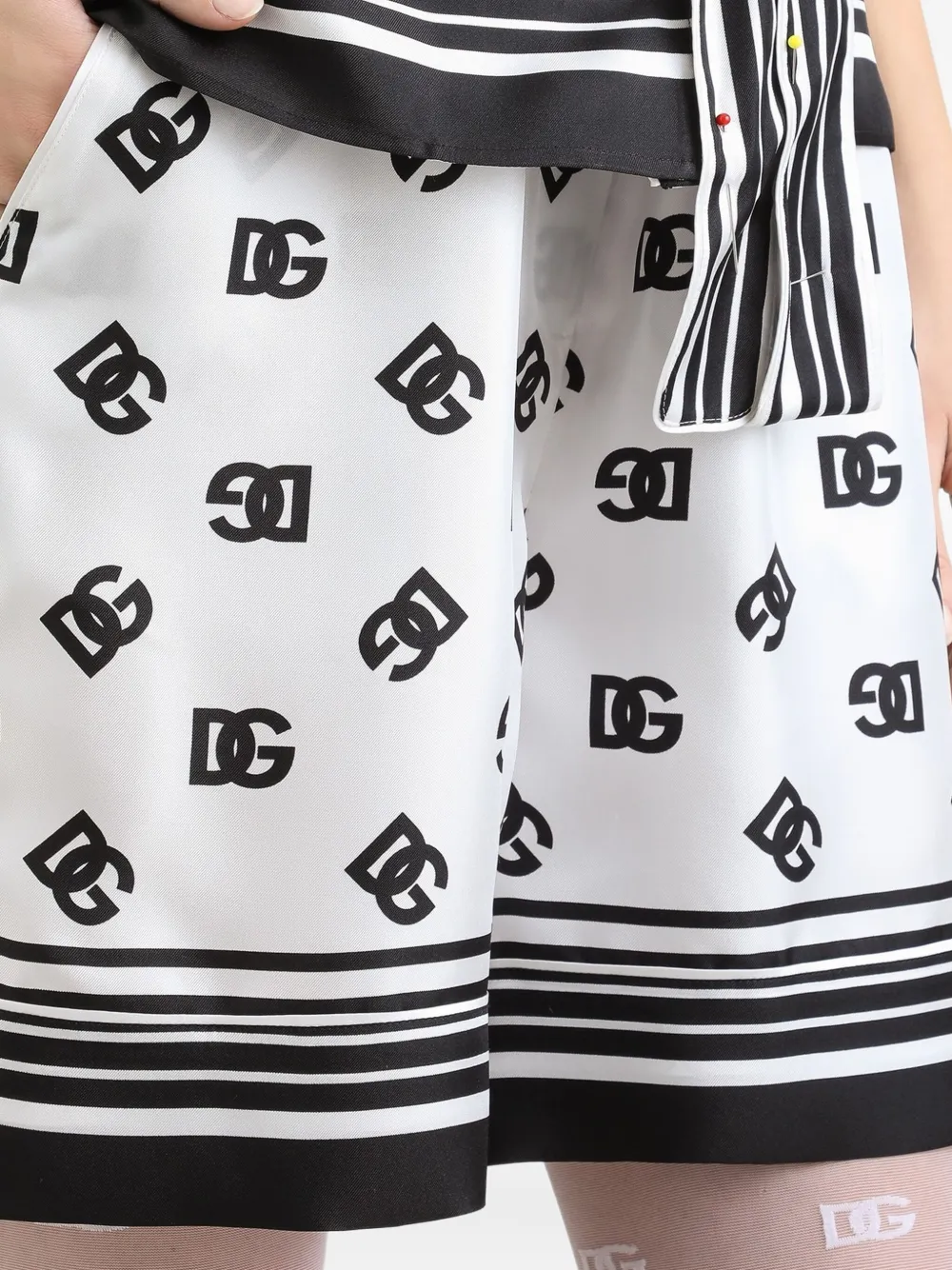 Dolce & Gabbana DNA zijden shorts Wit