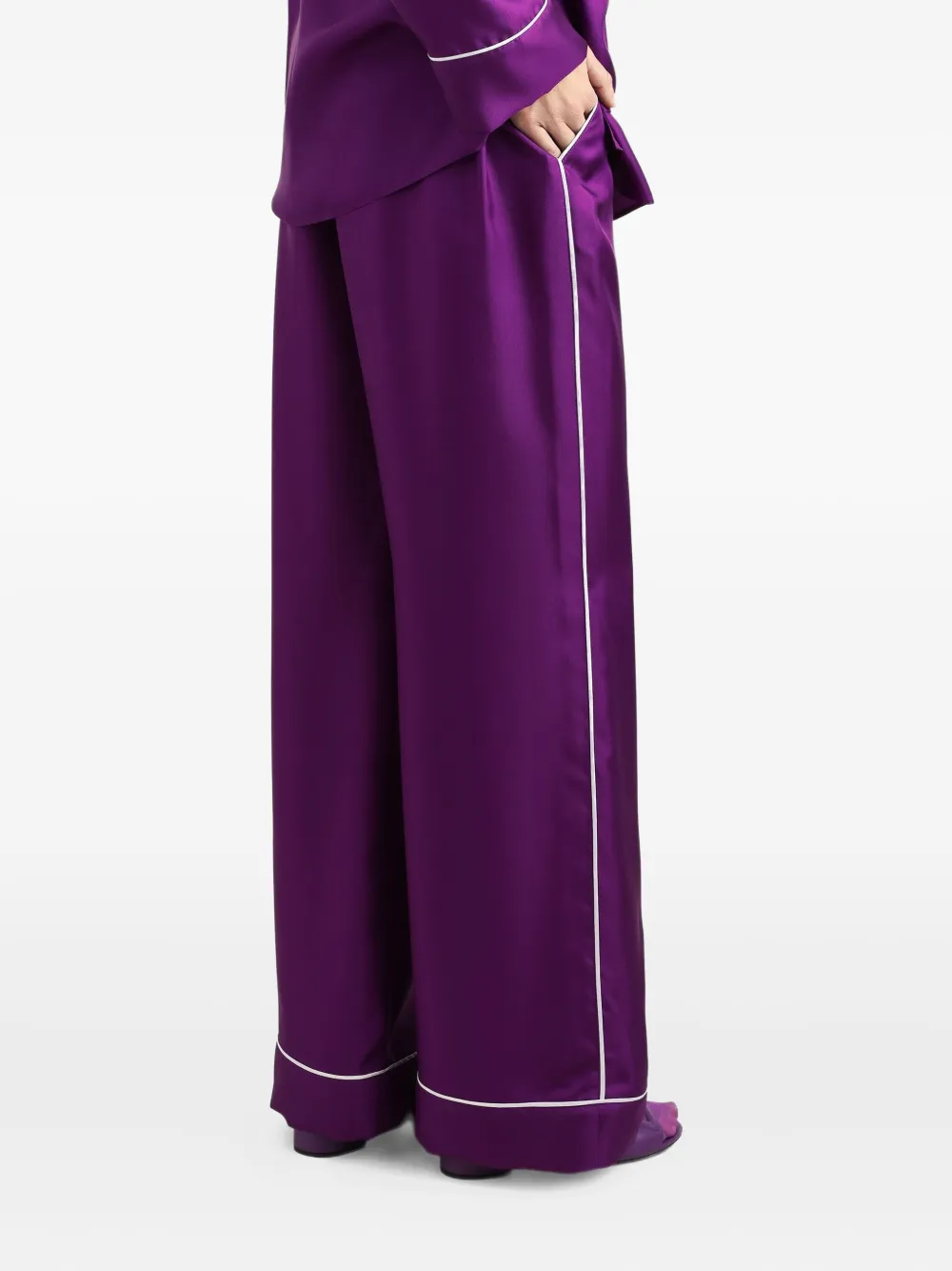 Dolce & Gabbana Zijden broek Paars