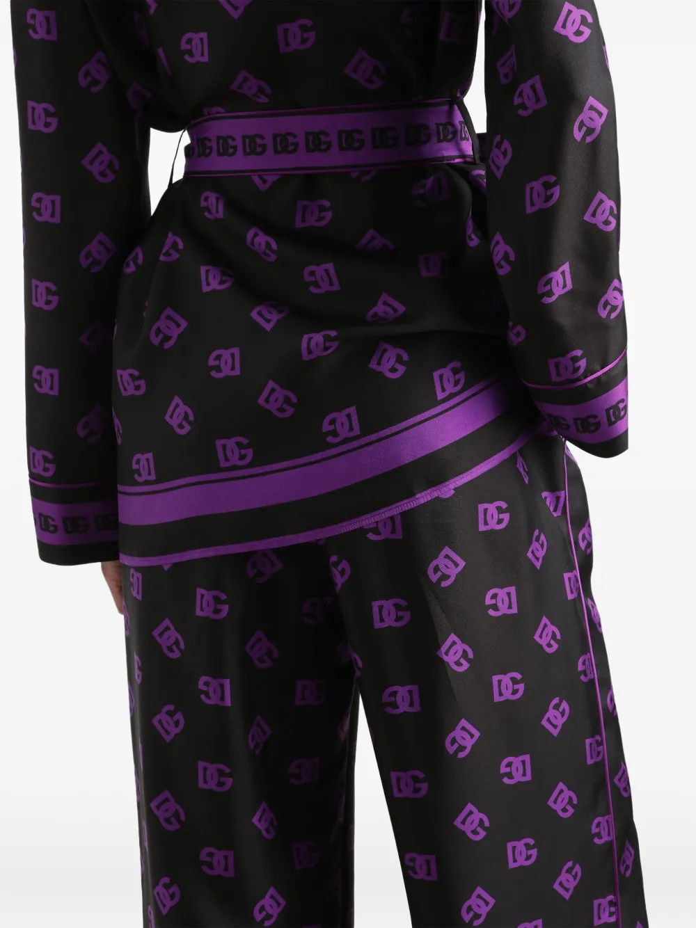 Dolce & Gabbana Zijden broek Zwart