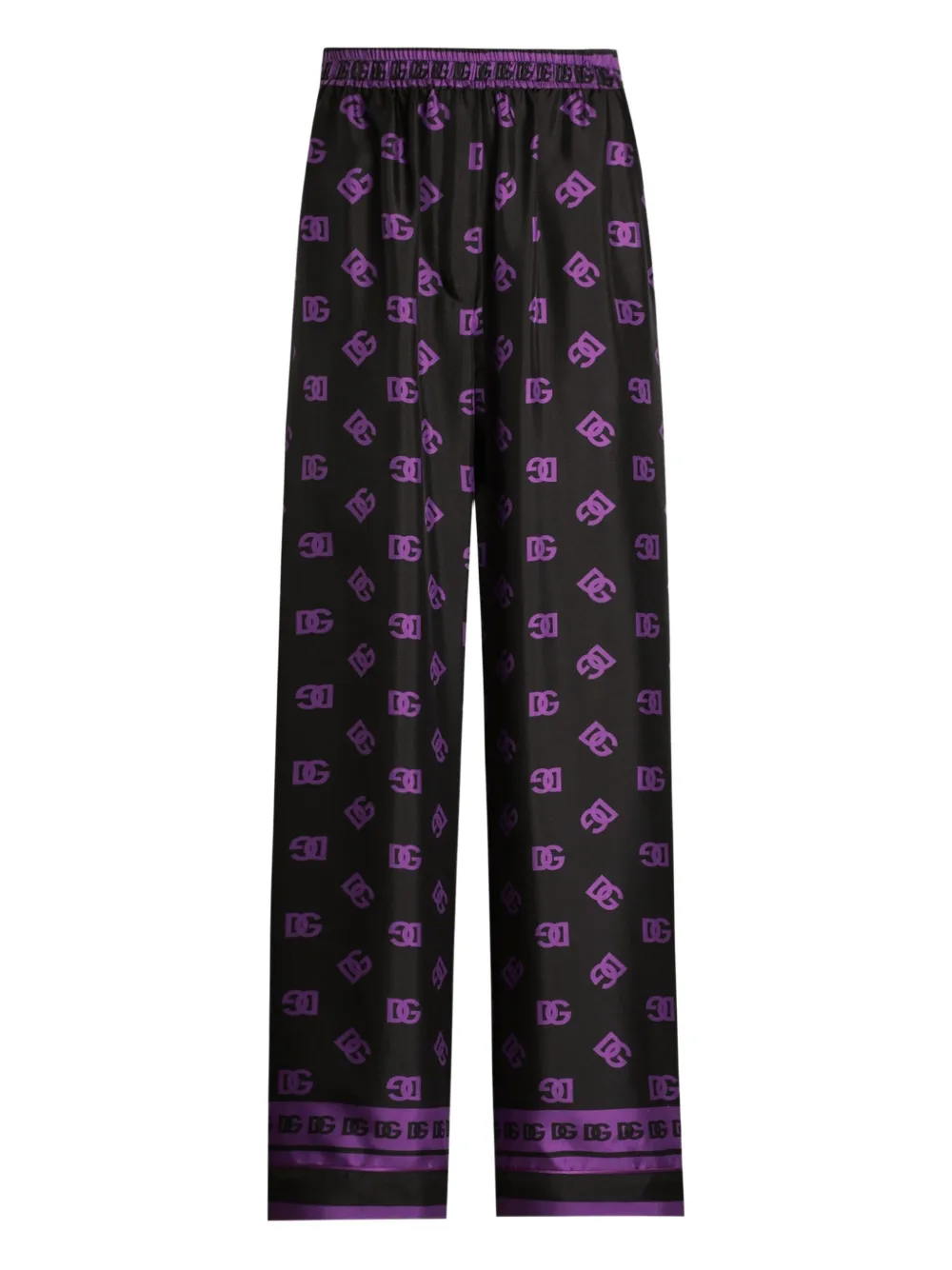 Dolce & Gabbana Zijden broek Zwart
