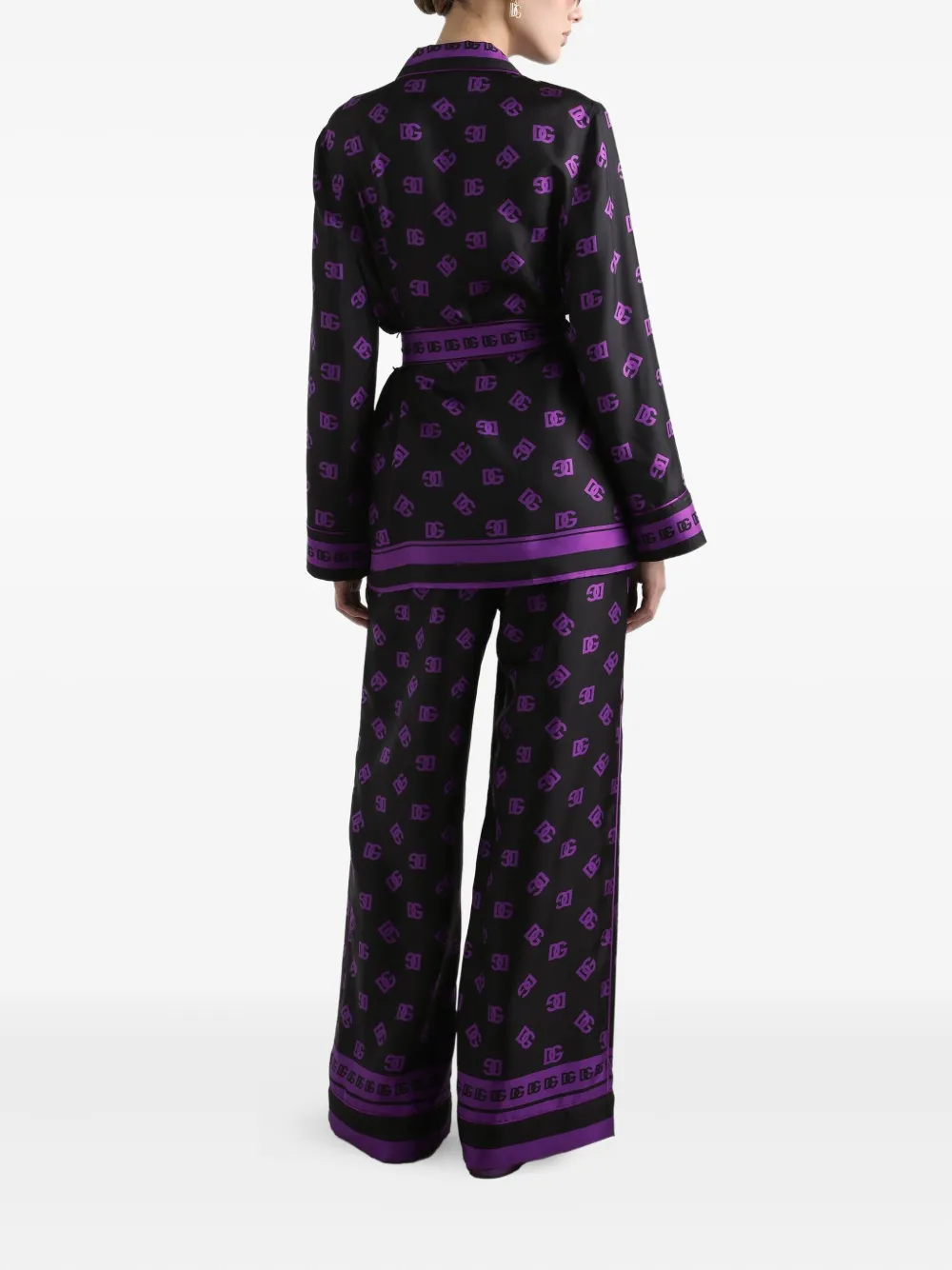 Dolce & Gabbana Zijden broek Zwart