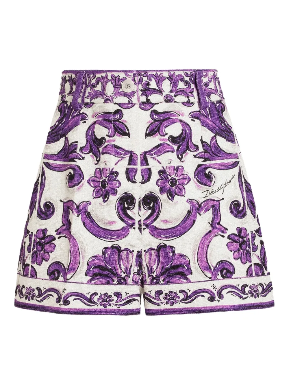 Dolce & Gabbana Shorts met grafische print Wit