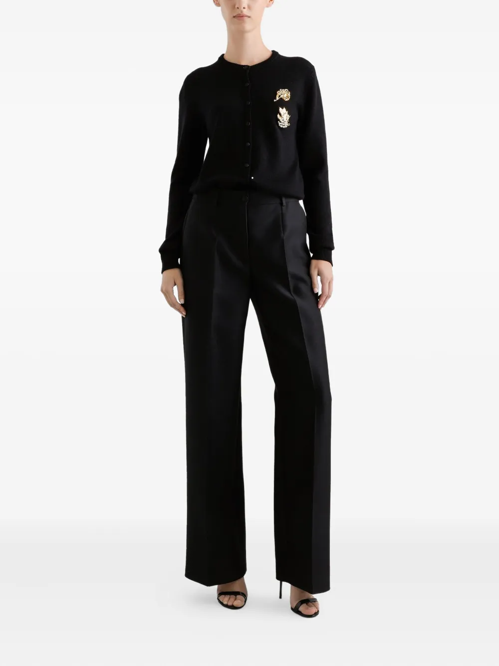 Dolce & Gabbana Broek met geplooid detail - Zwart