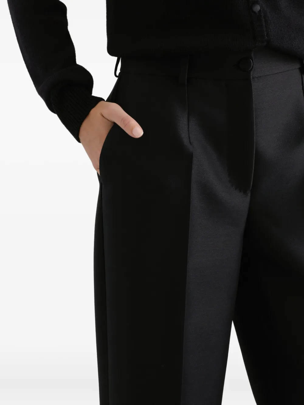 Dolce & Gabbana Broek met geplooid detail Zwart