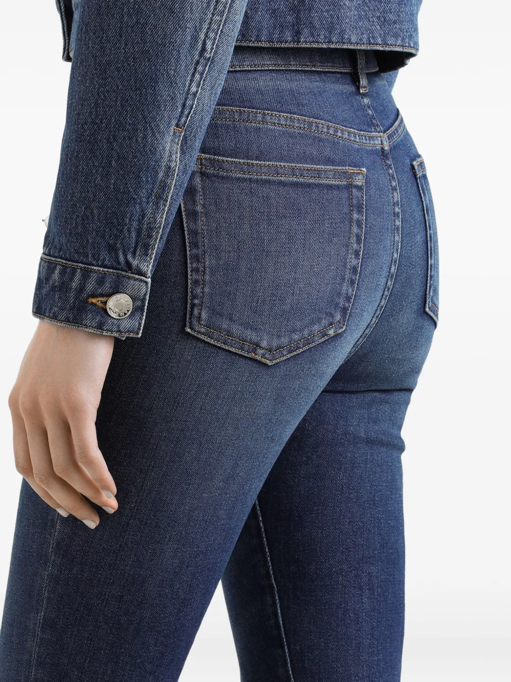 Dolce & Gabbana High waist jeans met sieraden Blauw