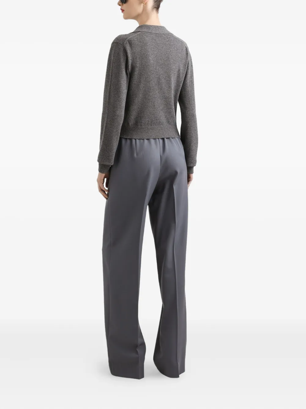 Dolce & Gabbana Broek met elastische taille en verhoogde zoom Grijs