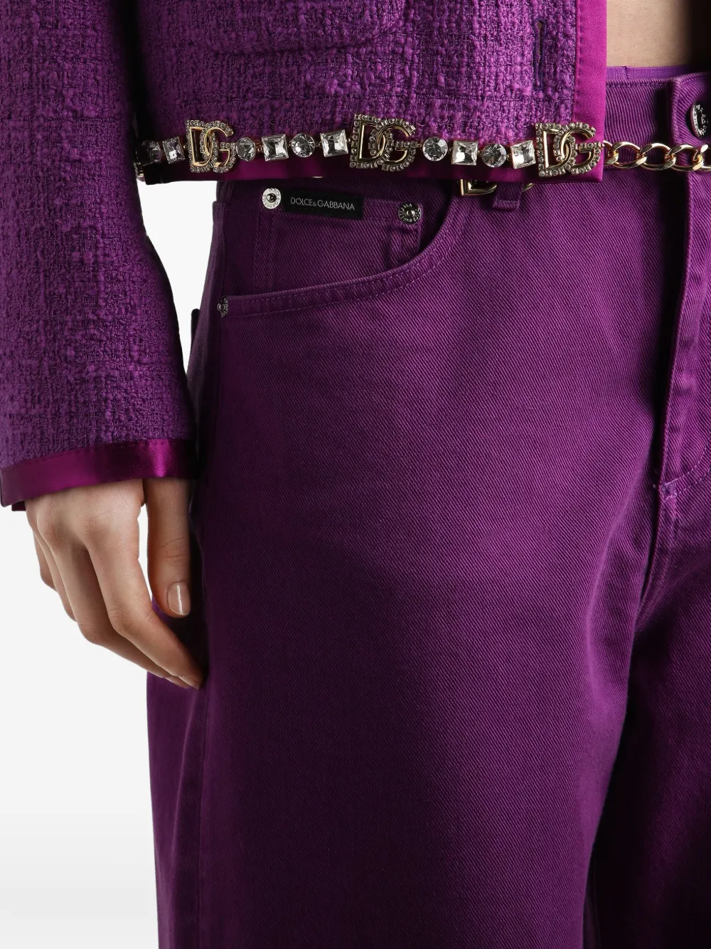 Dolce & Gabbana DNA katoenen jeans Paars