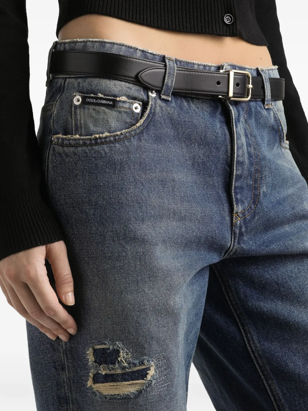 Dolce & Gabbana Gerafelde jeans Blauw