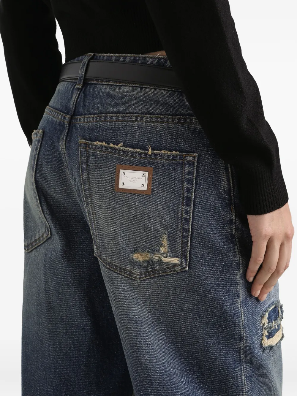 Dolce & Gabbana Gerafelde jeans Blauw