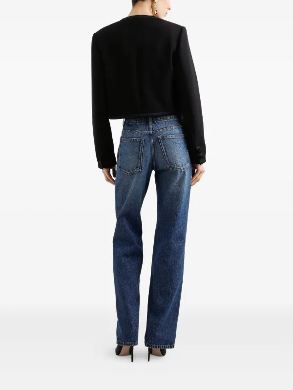 パンツ d&g dolce&gabbana 06ss straight jeans 48 Dolce & Gabbana Embroidered Embellished Straight Jeans | Blue