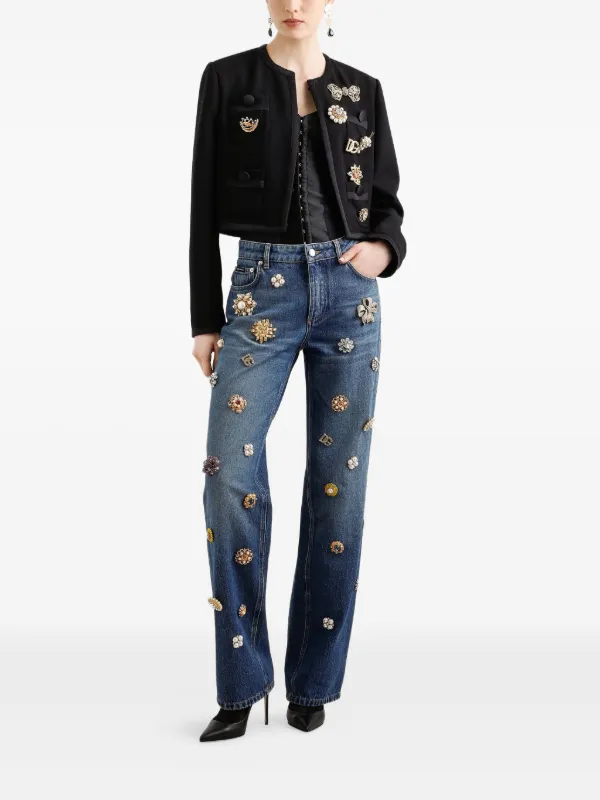 パンツ d&g dolce&gabbana 06ss straight jeans 48 DOLCE & GABBANA Classic Fit Cotton Denim Jeans | 48