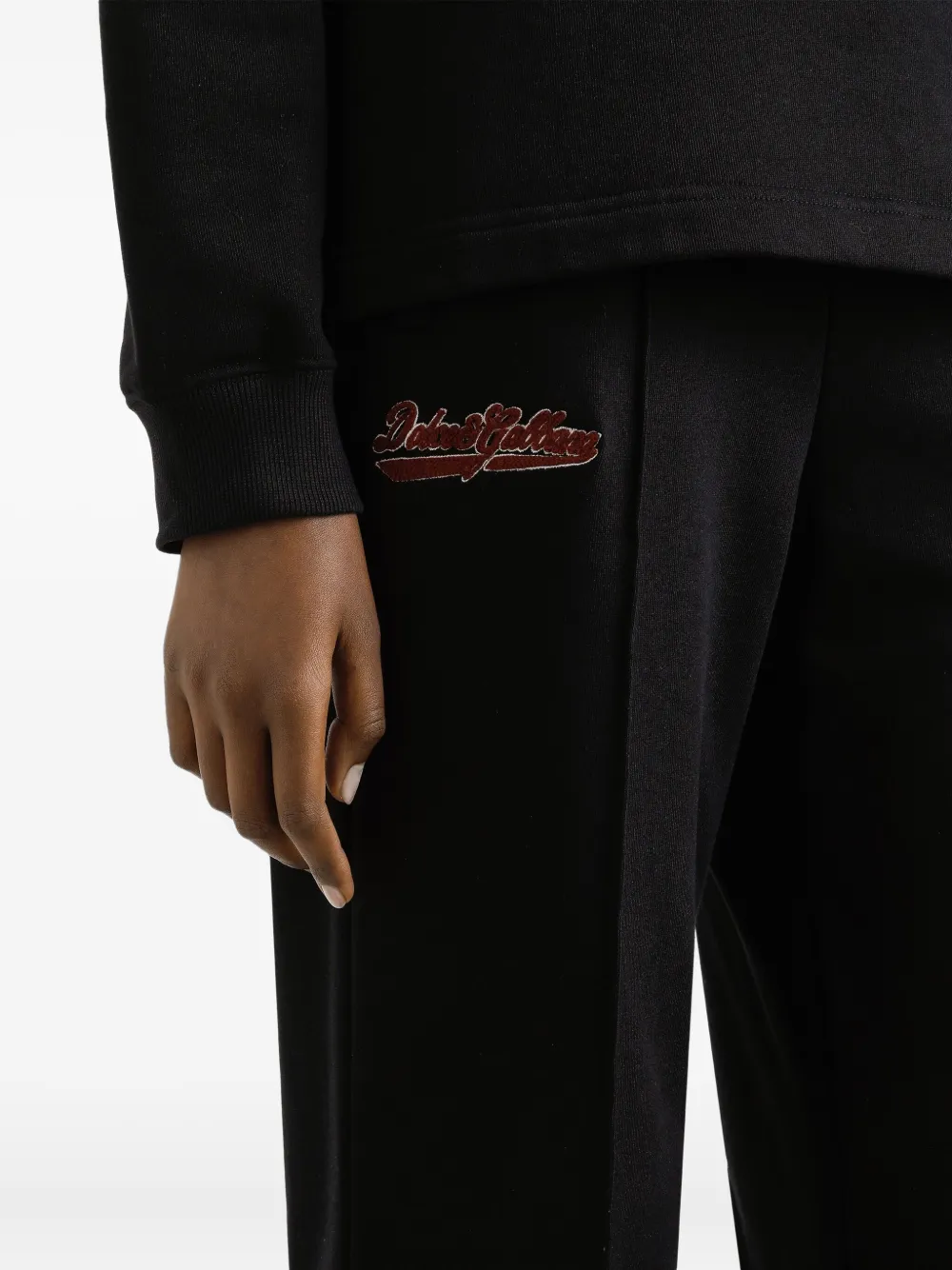 Dolce & Gabbana Trainingsbroek met logopatch Zwart