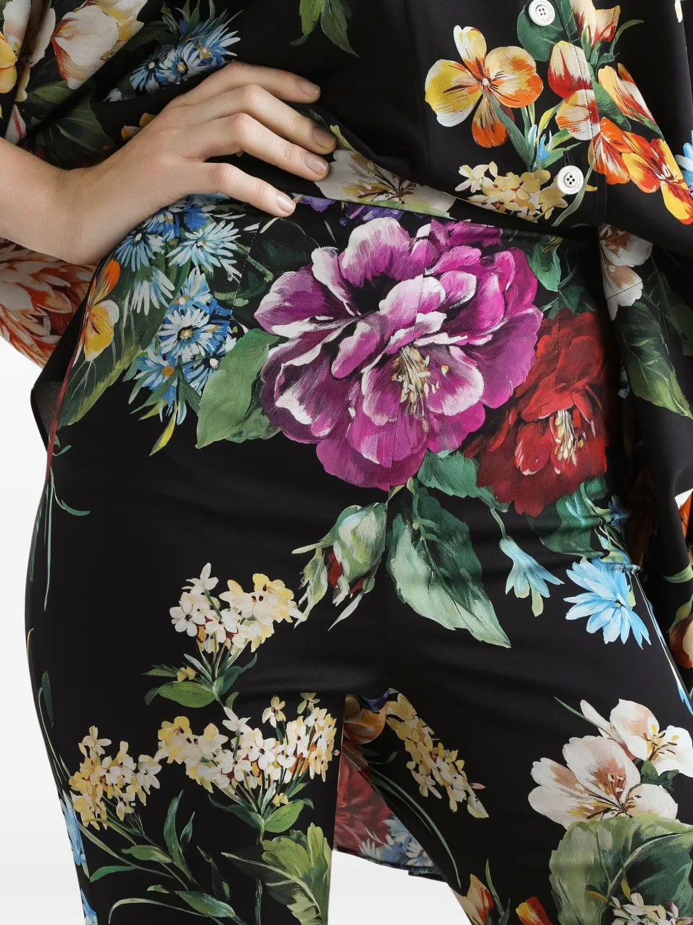 Dolce & Gabbana Legging met bloemenprint Zwart