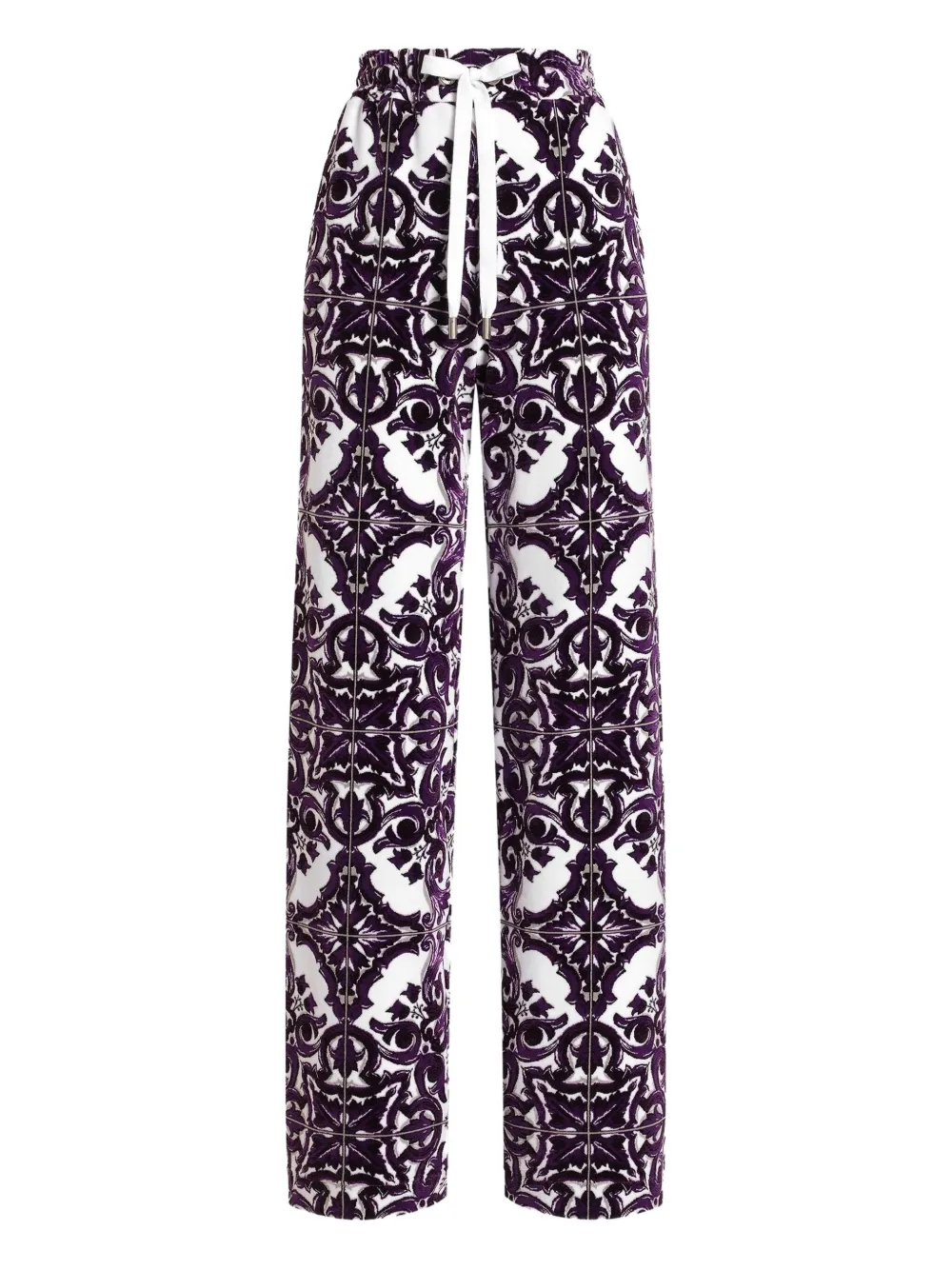 Dolce & Gabbana Broek met Majolica-jacquard Paars