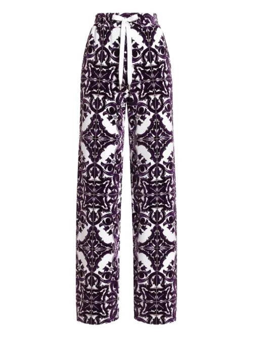 Pantalon Majolica en jacquard - Dolce & Gabbana - Modalova