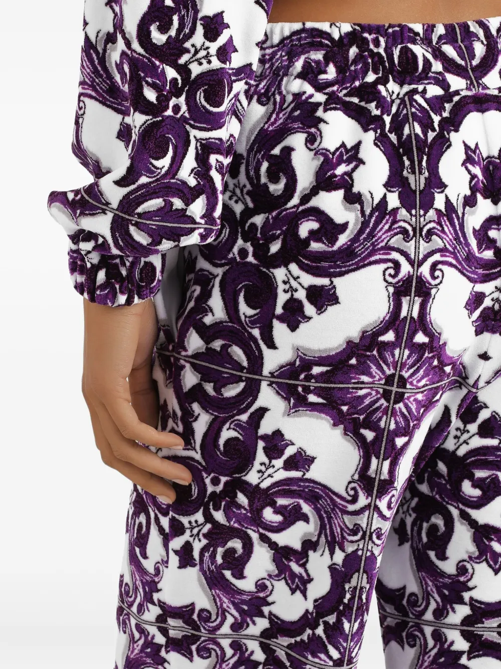 Dolce & Gabbana Broek met Majolica-jacquard Paars