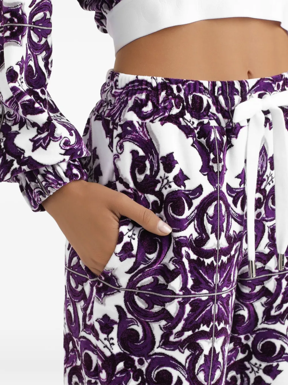 Dolce & Gabbana Broek met Majolica-jacquard Paars