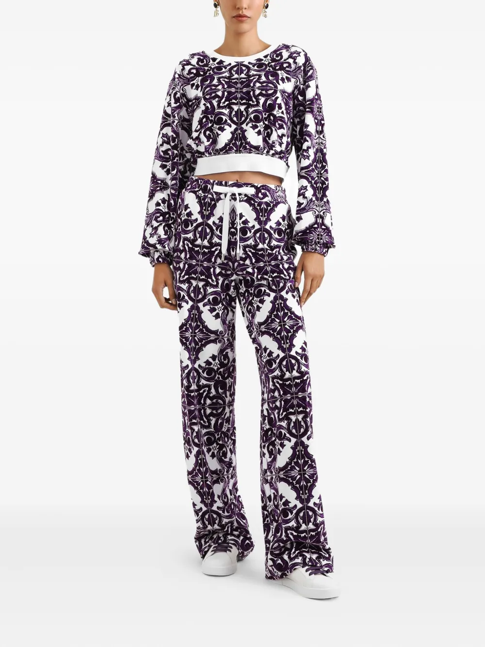 Dolce & Gabbana Broek met Majolica-jacquard Paars