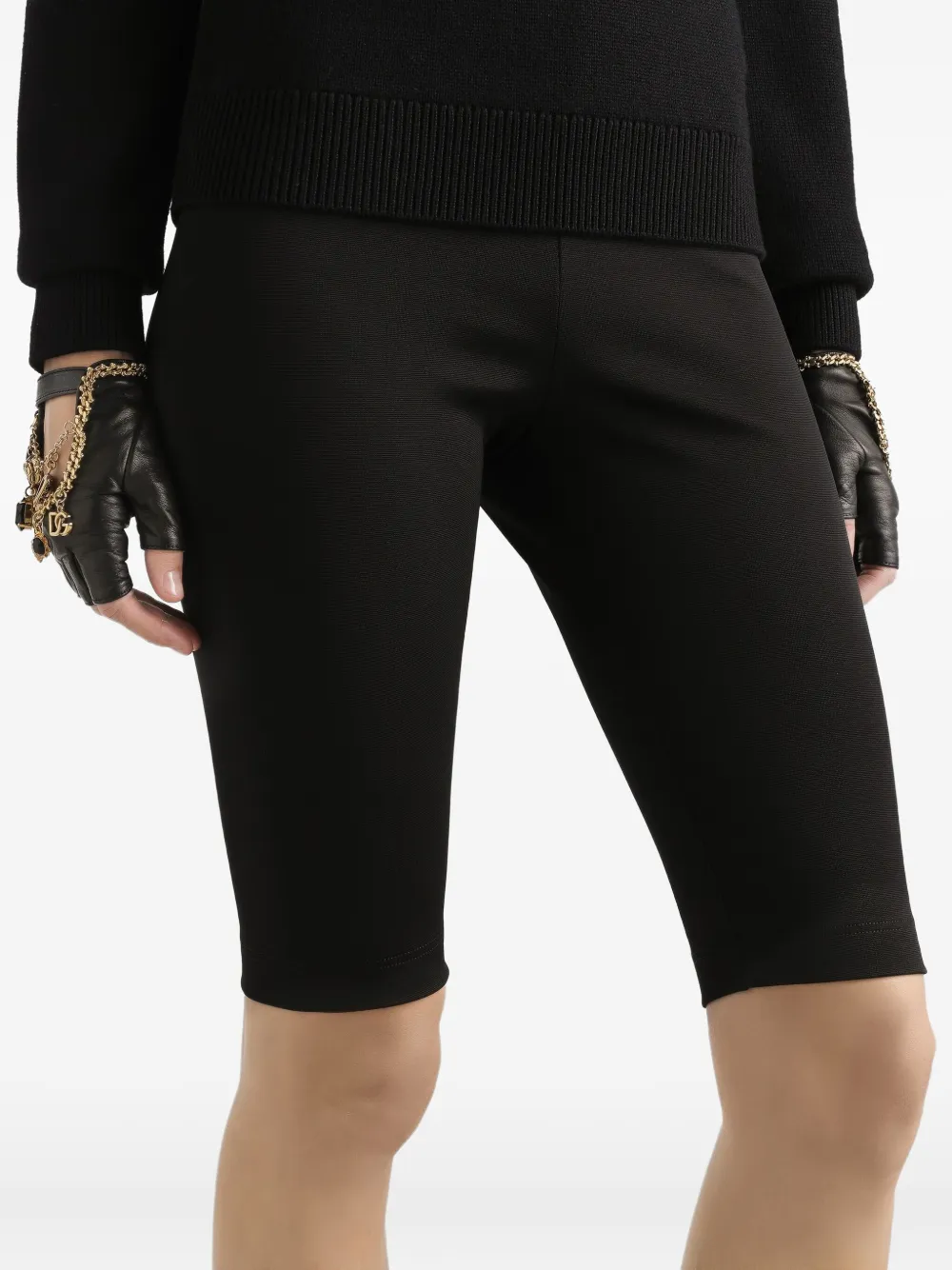 Dolce & Gabbana Bikershorts met logo taille Zwart