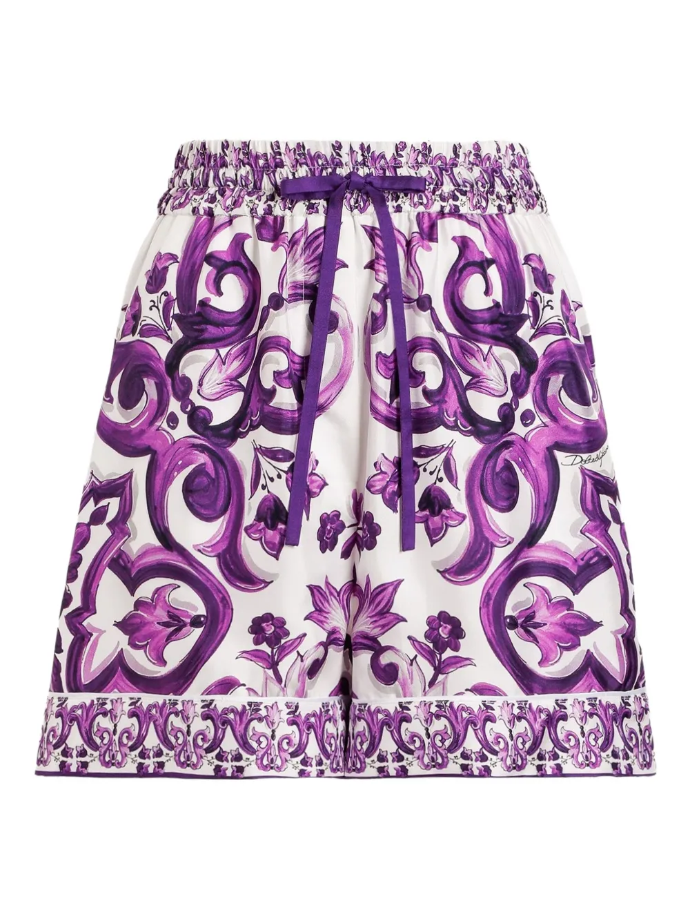 Dolce & Gabbana Zijden shorts Wit