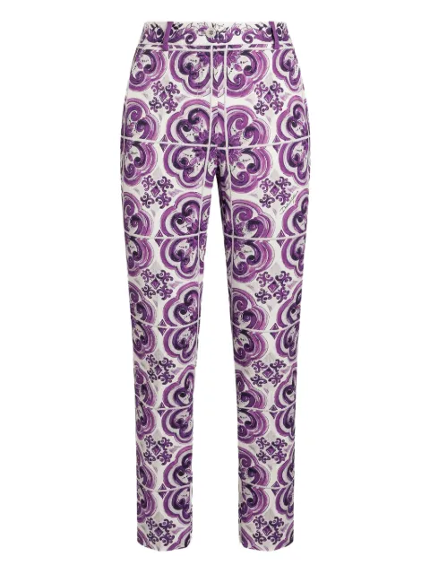Dolce & Gabbana pantalones con estampado Mayólica
