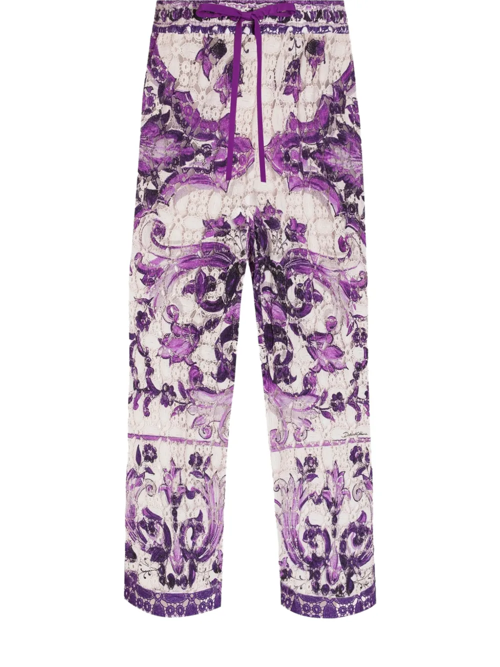 Dolce & Gabbana Broek met Majolica-print Wit