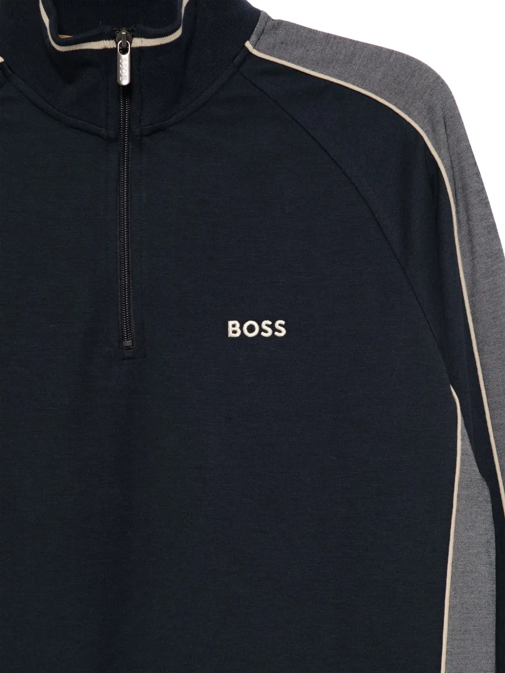 BOSS Sweater met geborduurd logo Blauw