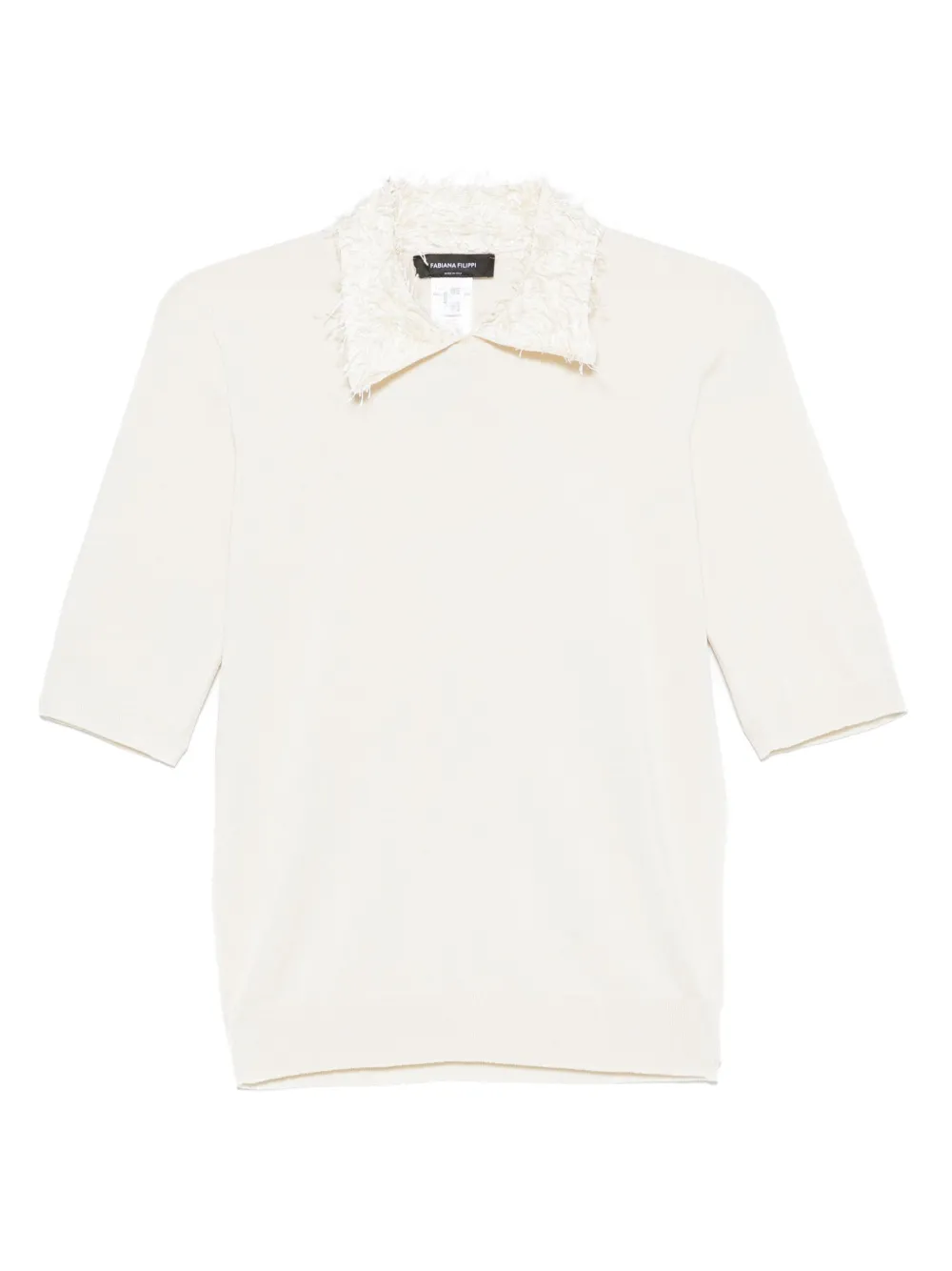 Shop Fabiana Filippi Fine-knit Top In Neutrals
