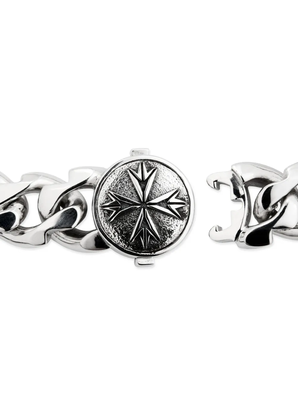 Emanuele Bicocchi Logo-engraved Bracelet In Silber