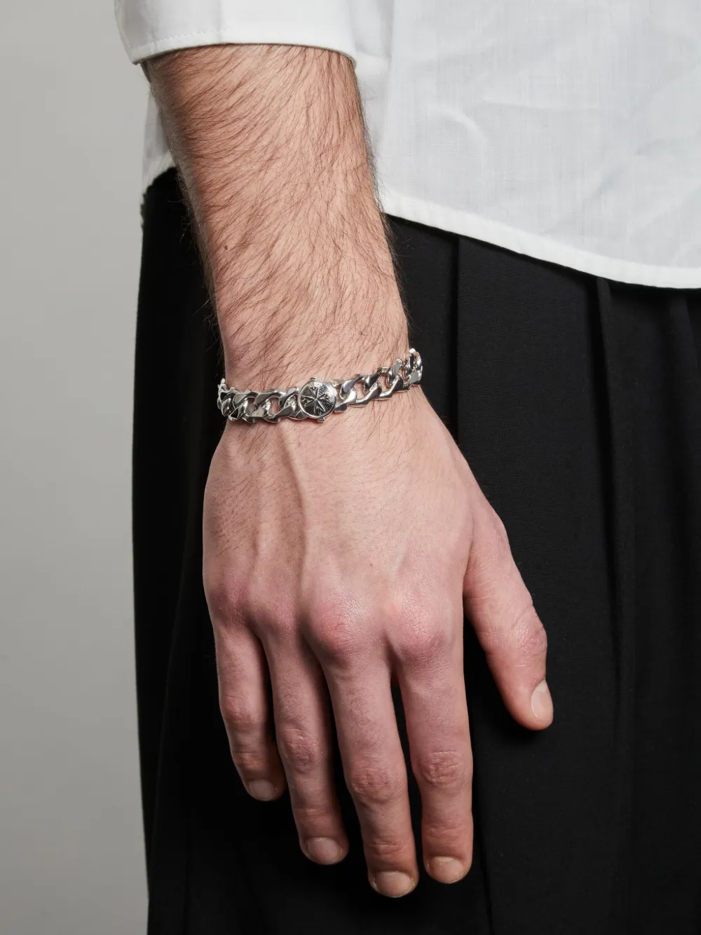 Emanuele Bicocchi Logo-engraved Bracelet In Silber