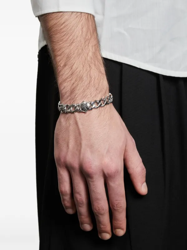 Emanuele Bicocchi ロゴ ブレスレット シルバー Emanuele Bicocchi ロゴ ブレスレット | シルバートーン | FARFETCH JP