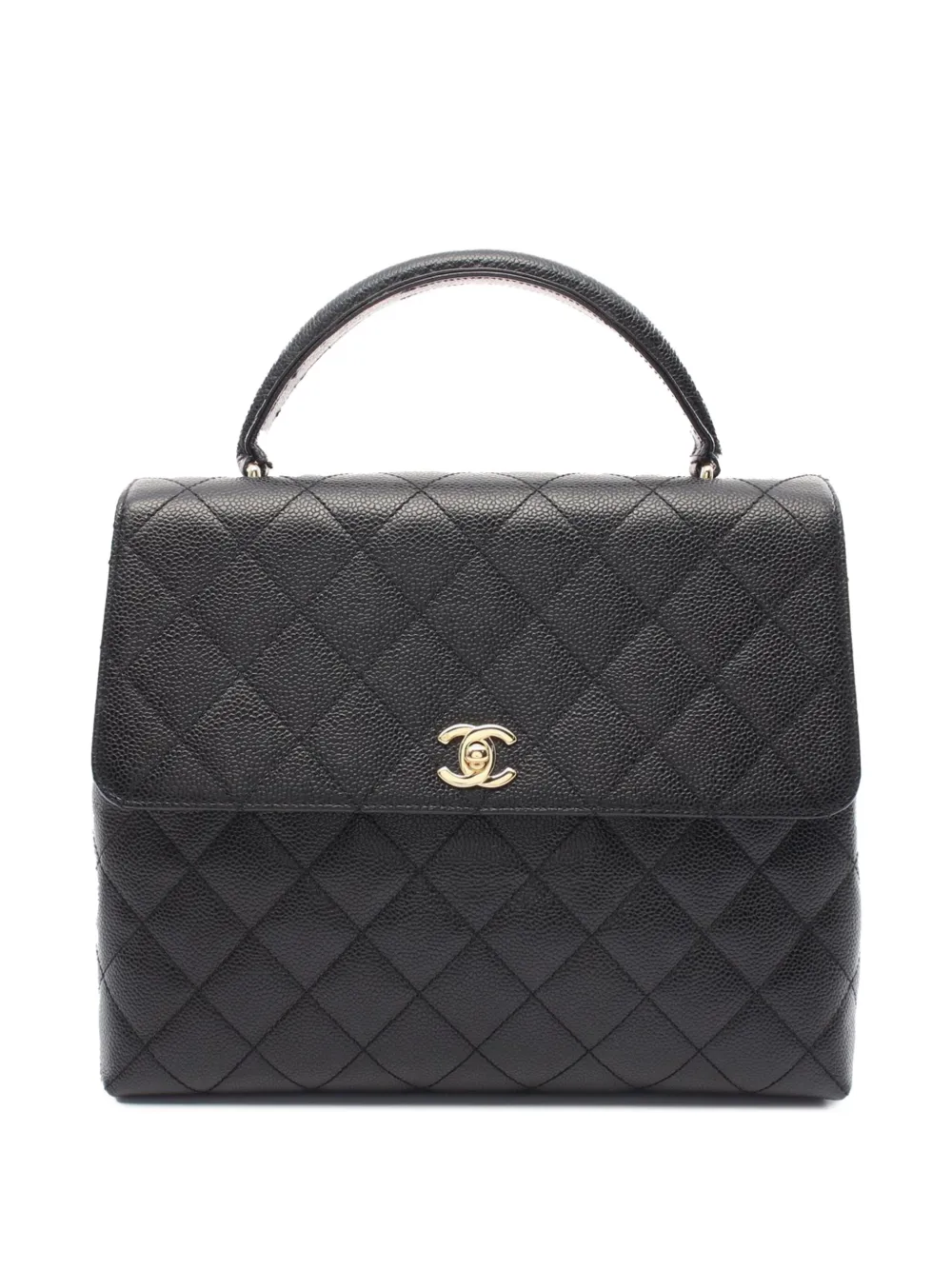 CHANEL Pre-Owned 2002-2003 Caviar Kelly Top Handle Bag handbag | Black | Image 1
