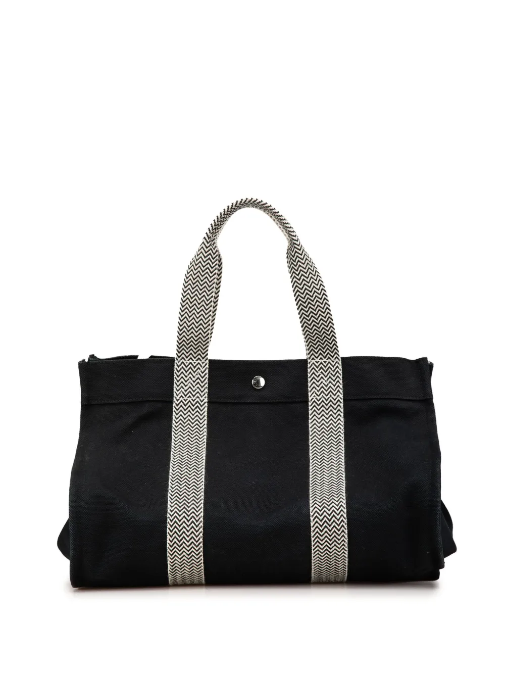 Hermès Pre-Owned 2000-2010 トワル カンヌ MM ハンドバッグ - ブラック Hermès Pre-Owned 2000-2010 トワル カンヌ MM ハンドバッグ - ブラック