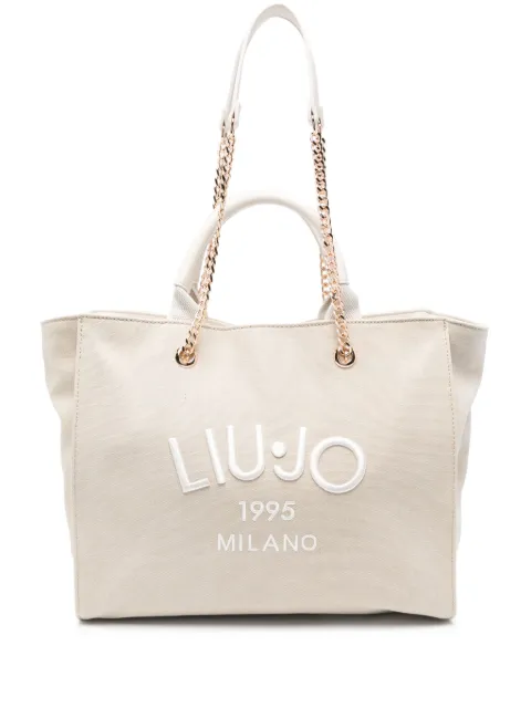 LIU JO logo-embroidered tote bag